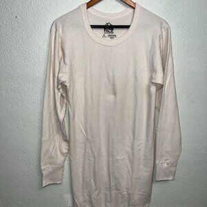 NEW Rock Face Shirt /Thermal Mens  Beige Cotton Long Sleeve Breathable Made  USA